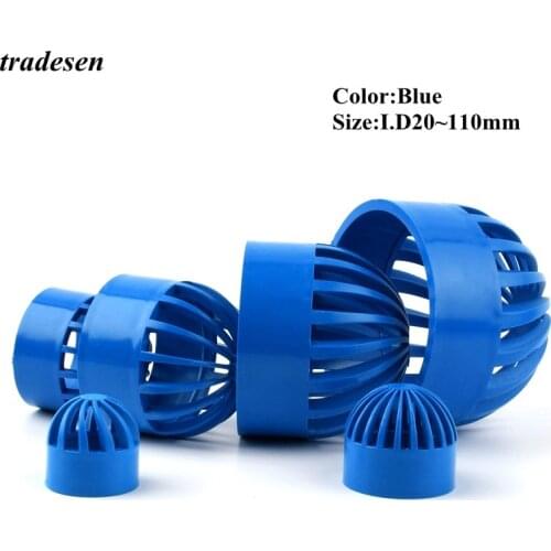 1pcs 32-110mm PVC blue breathable cap aquarium tank permeable screen filter screen isolation screen water tank permeable cover