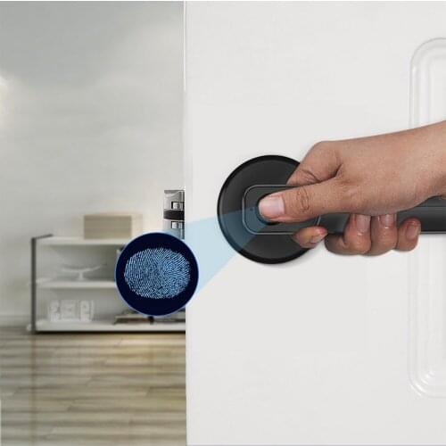 Zinc Alloy 20 Users Smart Fingerprint Lock Electric Biometric Lock for Indoor Home Wooden Metal Door