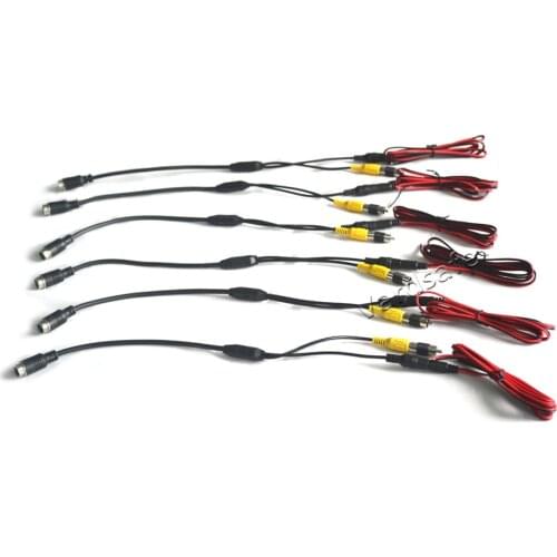 Vardsafe VS145 4PIN Male Connector to RCA Female Adapter Coupler Accessories for Rear View Camera Monitor (6-Pack)