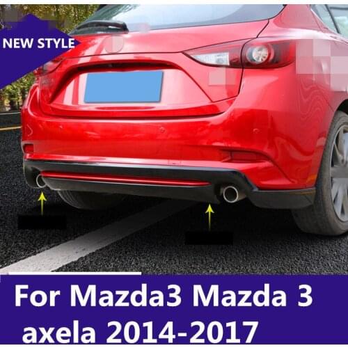 Rear spoiler Rear Bumper Diffuser Bumpers Protector For After chrome lip rear spoiler For Mazda3 Mazda 3 axela 2014-2017