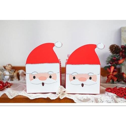 1pcs / set of Santa Christmas candy gift box guest gift bag Christmas party candy cookie gift box child gift decoration