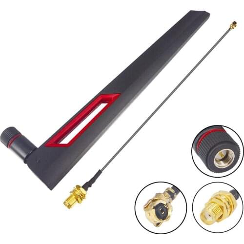 12 dbi Dual band WIFI Antenna 2.4G 5G 5.8Gh SMA Male Universal Antennas + UFL IPX to SMA Female Pigtail Cable