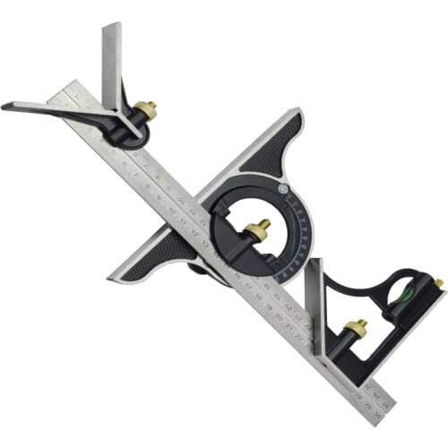 3 In1 Adjustable Ruler Multi Combination Square Angle Finder Protractor 300mm/12"Measuring Set Tools Universal Ruler Right Angle