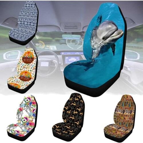 3D Fashion Pattern Universal Front Automobile Car Seat Cover Protector Mat Comfortable Soft Fabric for Most Auto Cars SUV Truck