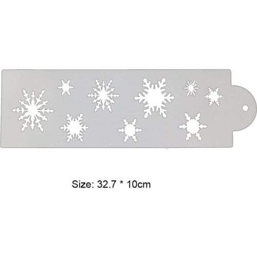 1pc Snowflake Stencils Decoration Template DIY Scrapbook Diary Doodle Painting Template Baking Tools Reusable