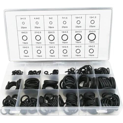 AU05 -279 Pcs Rubber O-Ring Gasket Ring Assortment Kits Thickness 1.5mm 2.5mm 3.5mm