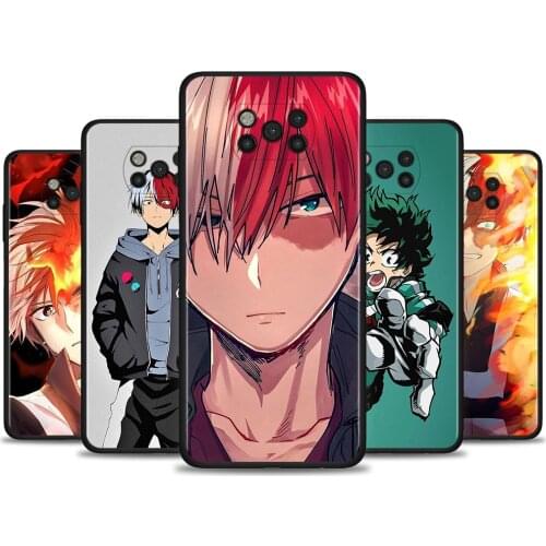 Case For Poco X3 M3 Pro NFC F1 Caso for Mi Note 10 Pro Lite Fundas for Mi CC9 Pro CC9E A3 A2 Lite Coque Anime My Hero Character