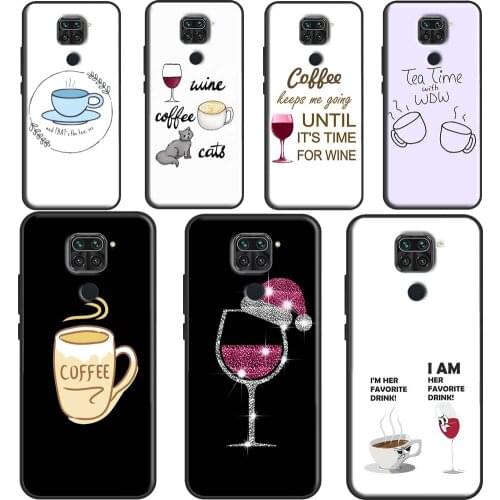 Coffee Wine Cup Case For Xiaomi Redmi Note 10 Pro 9S 8T Note 8 Pro Note 9 Pro K40 7 8 9 A 9C 9T Back Cover