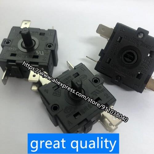 Xk2 series electric heating selection switch cycle gear 6-pin 4-gear rotary switch 15a250v brand new