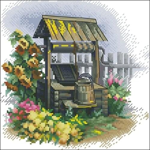Huajie Alley patterns Counted Cross Stitch 11CT 14CT 18CT DIY Chinese Cross Stitch Kits Embroidery Needlework Sets