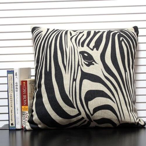 Zebra pillow cover, European court style animal cartoon stripe Zebra throw pillow case pillowcase wholesale