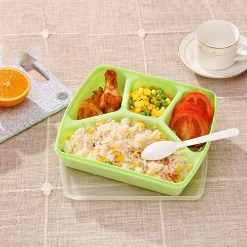 Lunch Boxs 4 Slots Practical Leak-Proof Bento Box Portable Lunchbox Good Quality Picnic Box 4 Compartments Food Container