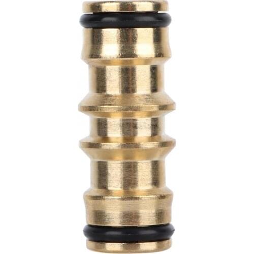 Brass Hose Tap Connector Threaded Garden Water Pipe Adaptor Fitting Double 2 Sides Repairing Connector Garden Pipe Connecting