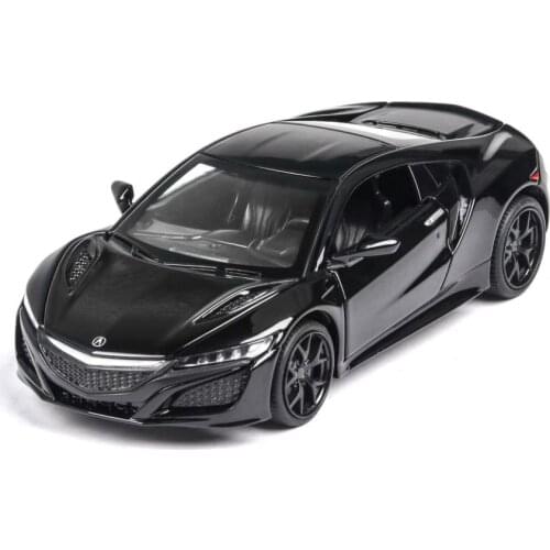 Hot scale 1:32 wheels diecast honda sport car metal model with light and sound acuras nsx vehicle pull back toys collection