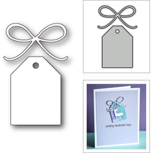 New Bow Tag Label Bookmark Shape 2020 Metal Cutting Dies for DIY Scrapbooking and Card Making Decor Embossing Craft No Stamps