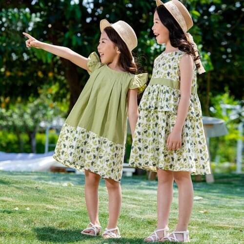 Girls Clothes 2021 Summer New Products Childrens Clothes Korean Dress Girls Loose Sisters Childrens Skirts