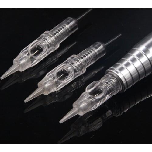100pcs 1rl 600D-G Agulhas Easy Click Permanent Makeup Needles 3RL For Tattoo Cartridge Needles Rotary Swiss Machine Pen