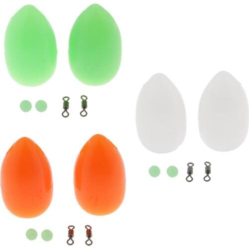 6pcs Plastic Casting Fishing Float Bobber Floating Bombarda Floats Sbirolino Fishing Floats