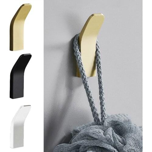 Practical Punch-free Coat Hooks Space Aluminum Coat Hook Wall Hanging Hook Kitchen Bathroom Towel Rack Clothes Hangers