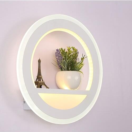 28cm LED Wall Lamp Dimmable Remote Control Modern Bedroom Living Room Decoration Lighting Wall Light With Flower And Tower 33W