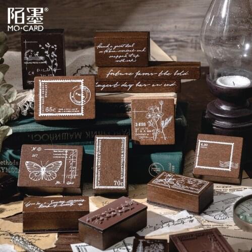 Back in Time Series Vintage Wooden Rubber Stamp DIY Scrapbooking Decoration Journaling Collage Stationery