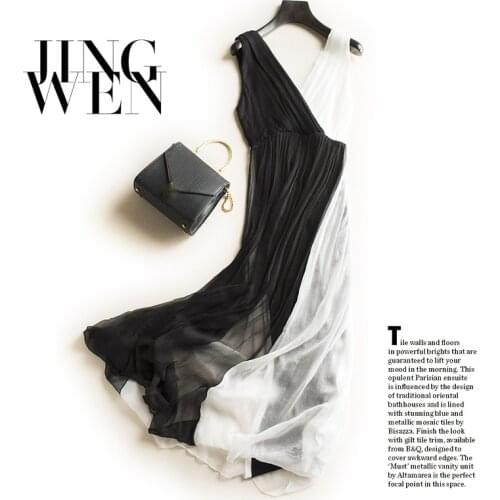 Beach Dress for Women Summer 2021 100% Silk Maxi Dress Vintage Elegant Ladies Dresses Sleeveless Vestido De Mujer Pph5022