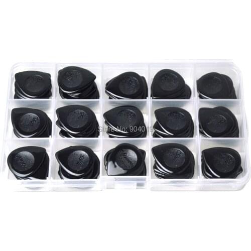 100pcs Alice Heavy 2mm Teardrop Waterdrop Black Guitar Picks Plectrums With Box For Electric Guitar Jazz
