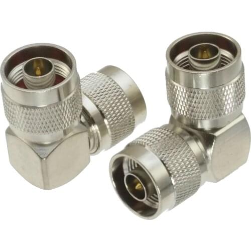 1pce N male to N male plug right angle in series RF adapter connector