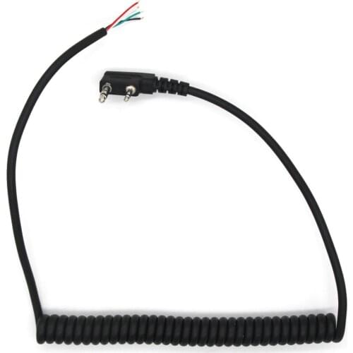 2-pin 4-wire speaker microphone cable fits for Baofeng UV5R Kenwood TK-240
