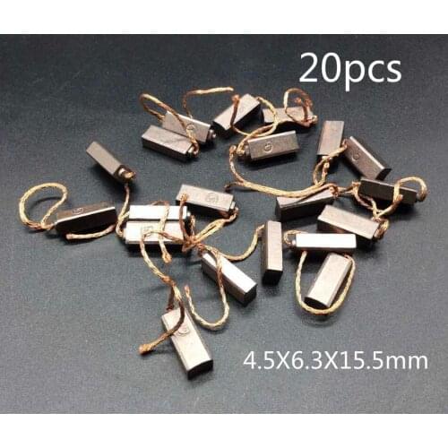 20pcs Generator Carbon Brush for VW Volkswagen Hyundai Buick 4.5X6.3X15.5mm