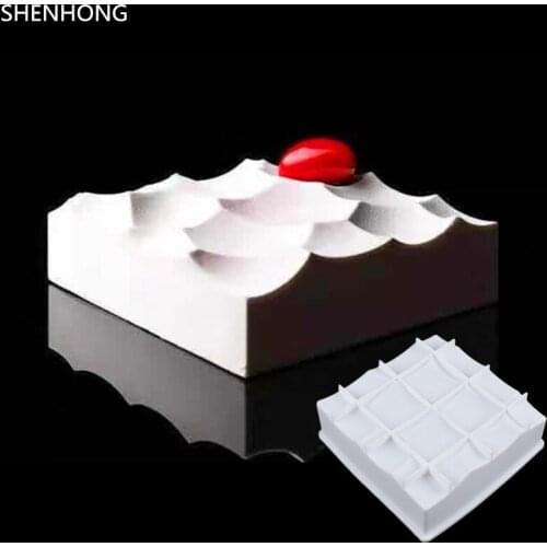 SHENHONG Lava 3D Cake Moulds For Ice Creams Chocolates Pastry Art the Cells Cake Mold Pan Bakeware Accessories Geometric shapes