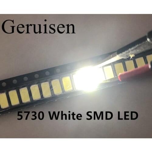 5630/5730-CW/WW 0.5W-150Ma 50-55lm 6500K White Light SMD 5730 5630 LED diodes (3.2~3.4V)/4000PCS