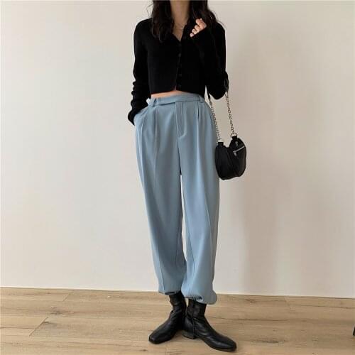 Fashion Summer Women Pants Chic Wide Leg Pant High Waist Elegant Work Trousers Female Casual Pants pantalon femme