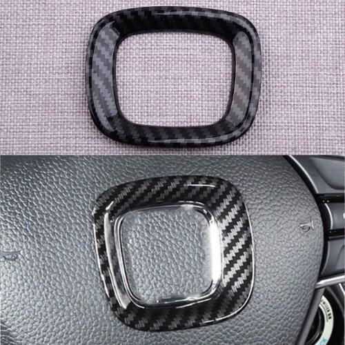 CITALL ABS Carbon Fiber Style Car Steering Wheel Logo Circle Trim Fit for Honda Accord 10th 2018 2019 2020