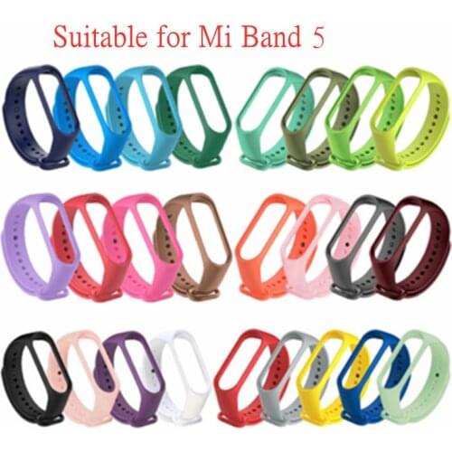 Colors Bracelet For Xiaomi Mi Band 5 Sport Strap Watch Silicone Wrist Strap For Xiaomi Mi Band 5 Bracelet Miband 5 Straps