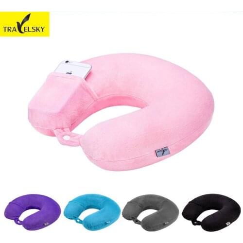 Brand New U-Shape Travel Pillow for Airplane Neck Pillow Travel Accessories Comfortable Pillows Sleeping Memory Pillow 4 Colors