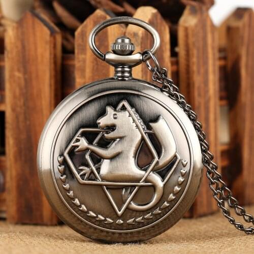 Antique Gray Quartz Necklace Chain Pocket Watch Classic Quartz Pocket Watch for Male Boys Elegant Business Pocket Watch