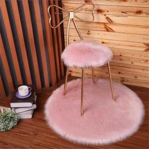 Round Plush Carpet For Living Room Fluffy Rug Room Carpets Anti-Slip Floor Soft Rugs Kids Room Mat
