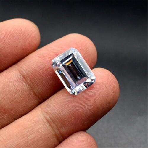 Grade AAA Cubic Zirconia Rectangle Faceted Gemstone Emerald Cut Cubic Zirconia Multiple Sizes to Choose C16Z