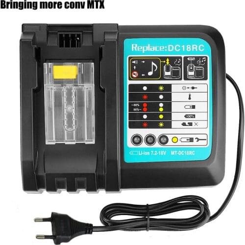Li-ion Battery Charger Replacement Power tool Battery Charger for Makita 7.2V -18V BL1830 Bl1430 DC18RA DC18RC EU PLUG+ USB Port