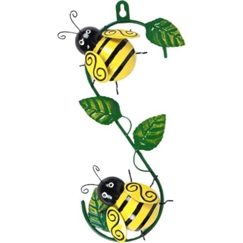 Iron Art Metal Pendant Hanging Honeies Wide Application Bright Color Creativity Size-S-L Honey Durable Home Decorations