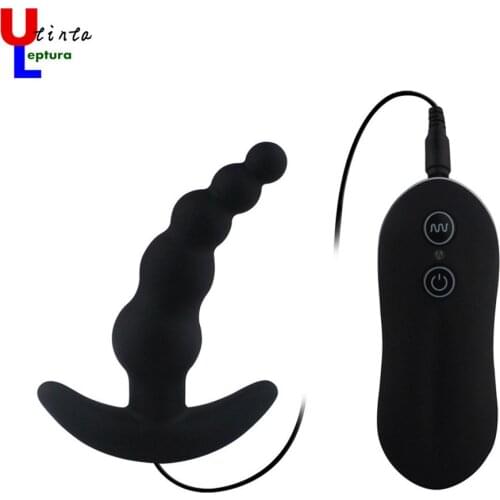 Multi-Speeds Waterproof G-Spot Vibrator, Silicone Butt Plug Vibrator, Anal beads, Anal Plug Sex Toys, Adult Sex Products for men