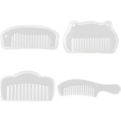 Fashionable Comb Mold Transparent Silicone 3D Mould for Women DIY Handmade Craft Cosmetic Jewelry Making Tools
