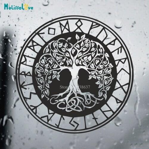 Tree of Life Decal Inspired Wall Decal Viking Yggdrasil Tree Windows Decor Living Room Home Decoration Vinyl Wallpaper BA671