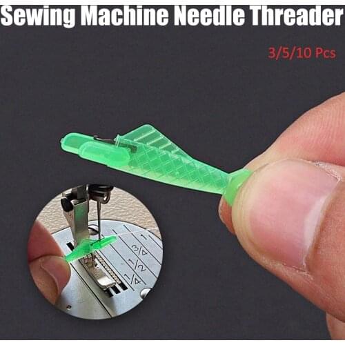 3/5/10 Pcs Sewing Machine Needle Threader for Hand Sewing Plastic Automatic Fast Easy Threading for DIY Craft Tools