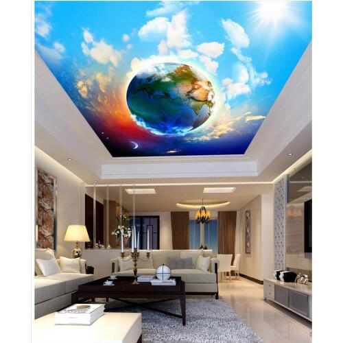 Wallpaper 3d stereoscopic Star blue cloud 3d wallpaper modern for living room murals ceiling Wall Decoration