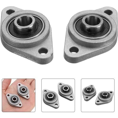 2Pcs/lot KFL08 Pillow Block Bearings Zinc Alloy Rhombic Pillow Flange Block Bearings 8mm Bore Diameter