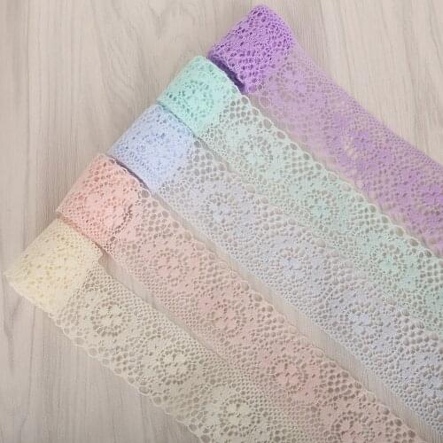 10yard/lot Multicolor Lace Ribbon 40mm Embroidered Lace Trim DIY Apparel Sewing Fabric Gift Packaging Lace Ribbon