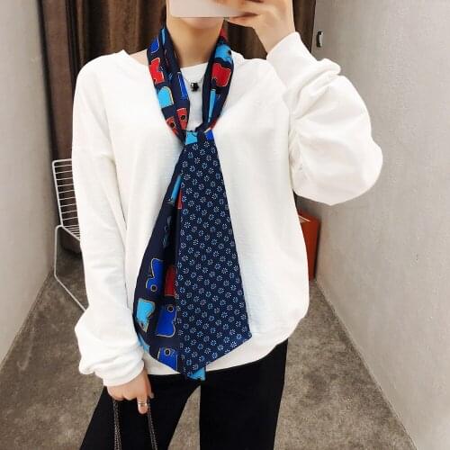 160cm*20cm Luxury Brand Horse Headstall Double-deck Twill Scarf For Ladies Head Silk Scarves Wraps Women Scarf Handkerchief Tie