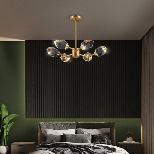 Nordic LED Chandelier Lighting Modern Decor Living Room Restaurant Crystal Hanging Lamps Hotel Chandeliers Luxury pendant Light